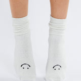 Happy Cloud Crew Grip Sock
