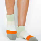 Layered Stripe Full Foot Grip Sock