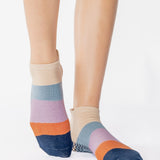 Layered Stripe Full Foot Grip Sock