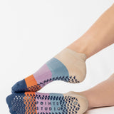Layered Stripe Full Foot Grip Sock