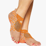 Dots Toeless Grip Sock Combed Cotton Midweight Terry Footbed PVC Grip