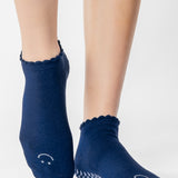 A festive americana Pilates Grip Sock Gift Pack  that includes a red, white, and blue pair of full foot grip socks. Made for pilates, barre, yoga, and beyond. 