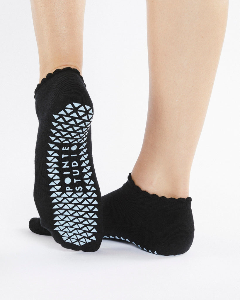 Black Non Slip 5 Toe Grip Socks