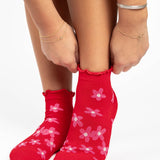 Bloom Quarter Grip Sock