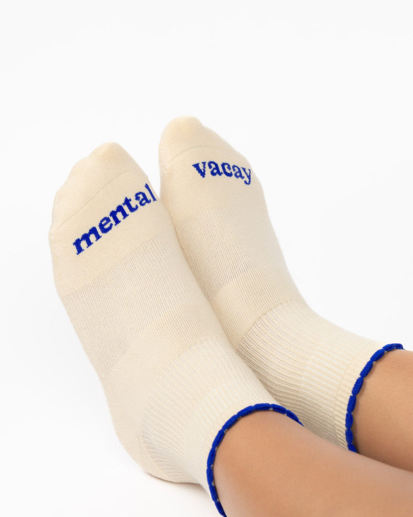 Mental Vacay Ankle Grip Sock