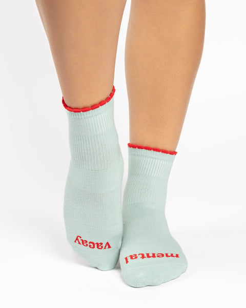 Mental Vacay Ankle Grip Sock