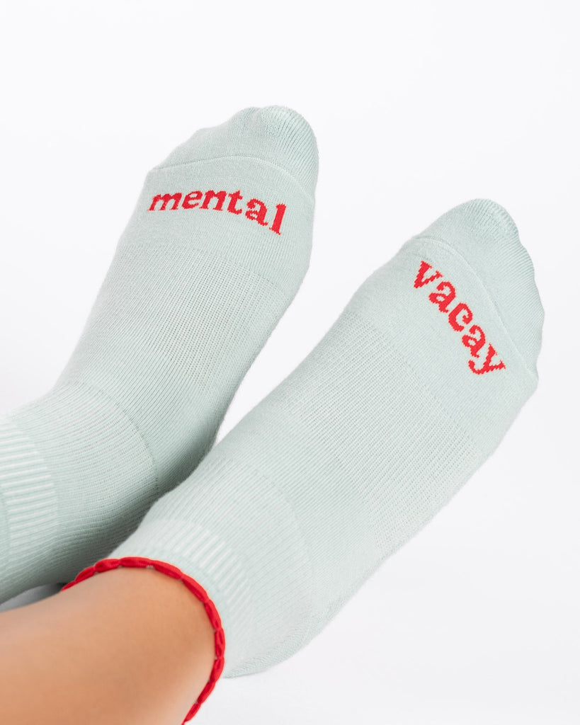 Mental Vacay Ankle Grip Sock