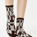 Retro Geo Ankle Grip Sock