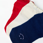 A festive americana Pilates Grip Sock Gift Pack  that includes a red, white, and blue pair of full foot grip socks. Made for pilates, barre, yoga, and beyond. 