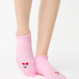 Cherry Full Foot Grip Sock