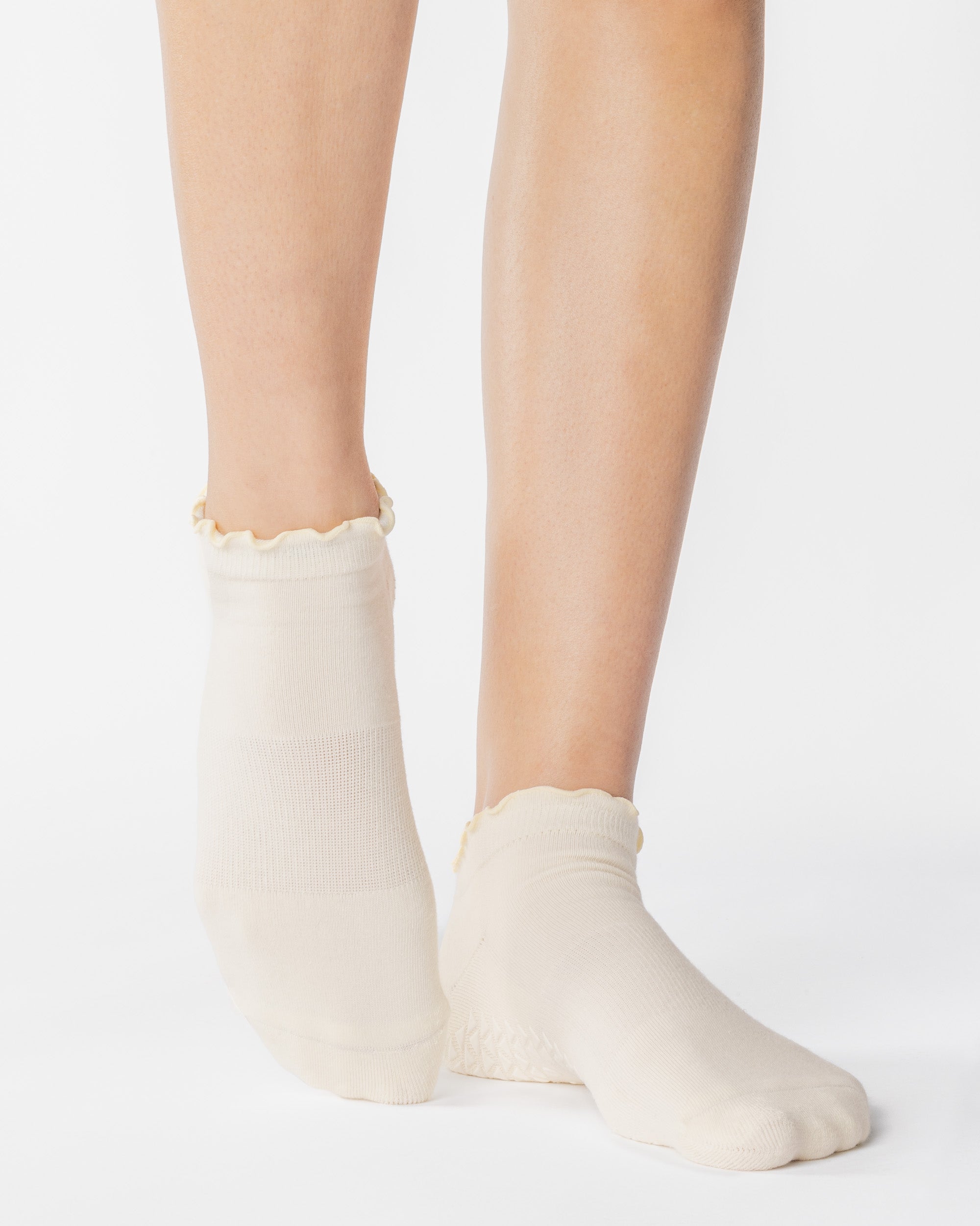 A festive americana Pilates Grip Sock Gift Pack  that includes a red, white, and blue pair of full foot grip socks. Made for pilates, barre, yoga, and beyond. 