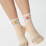 Flower Crown Ankle Grip Sock