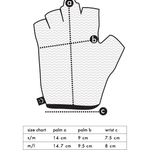 Woman wearing a pair of black grip gloves that has an opening for the fingers a breathable open back design, made for the studio and strength training. 