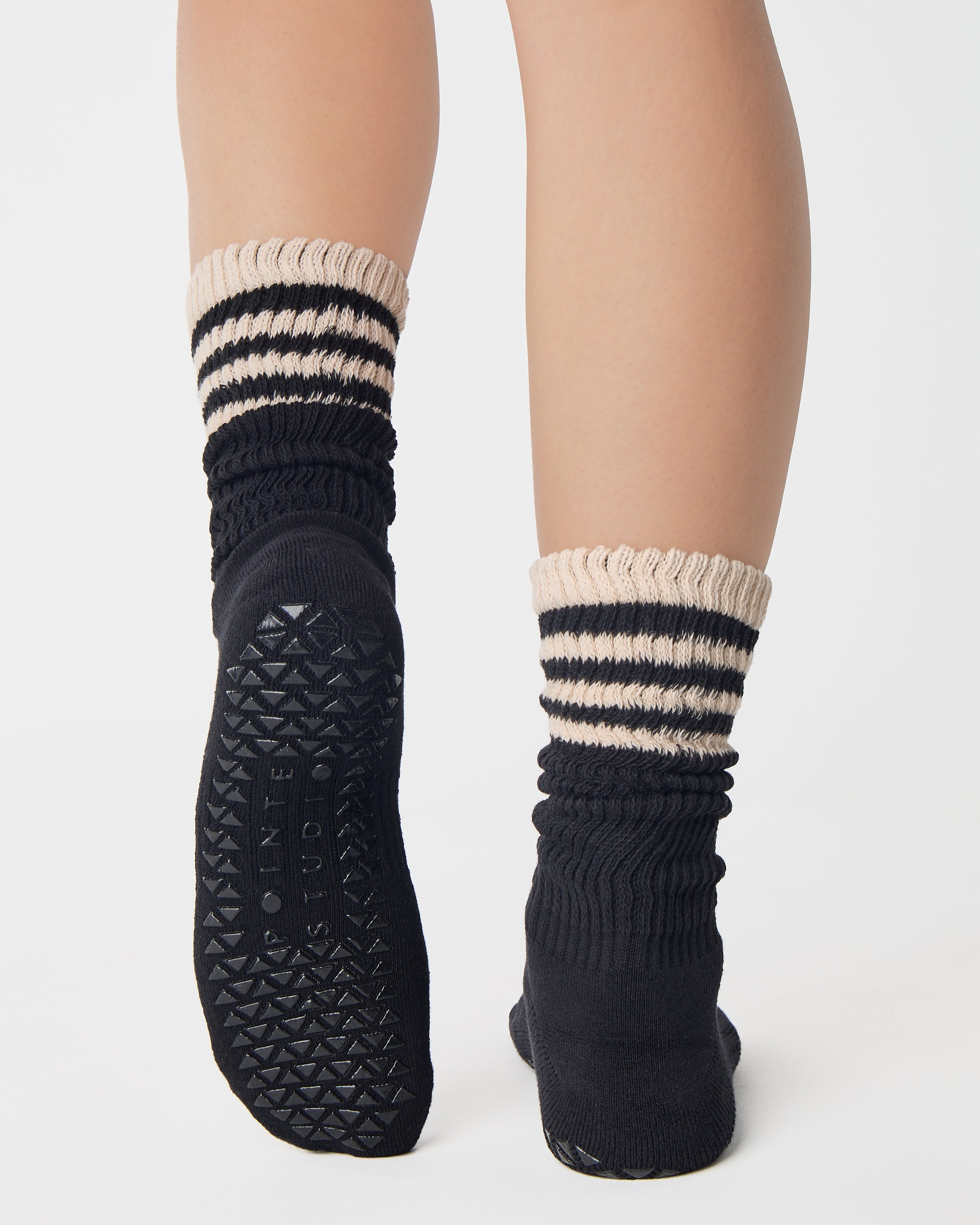Lexi Slouch Crew Grip Socks for Pilates, Barre & Yoga | Pointe Studio