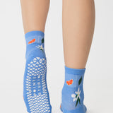 Orange Toss Ankle Grip Sock