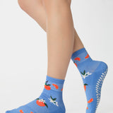 Orange Toss Ankle Grip Sock