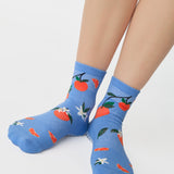 Orange Toss Ankle Grip Sock