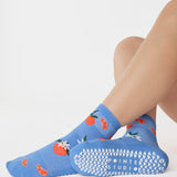 Orange Toss Ankle Grip Sock