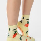 Orange Toss Ankle Grip Sock