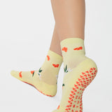 Orange Toss Ankle Grip Sock