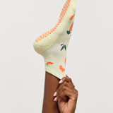 Orange Toss Ankle Grip Sock