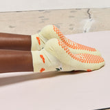 Orange Toss Ankle Grip Sock