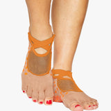 Dots Toeless Grip Sock Combed Cotton Midweight Terry Footbed PVC Grip